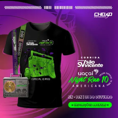 10° CORRIDA SÃO VICENTE UAÇAI NIGHT RUN 2026 logo