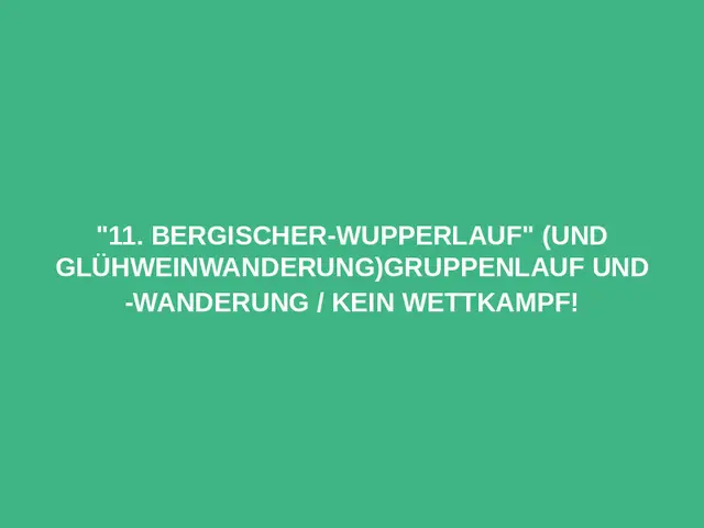 "11. Bergischer-Wupperlauf" (und Glühweinwanderung)GRUPPENLAUF und -WANDERUNG / kein Wettkampf! logo
