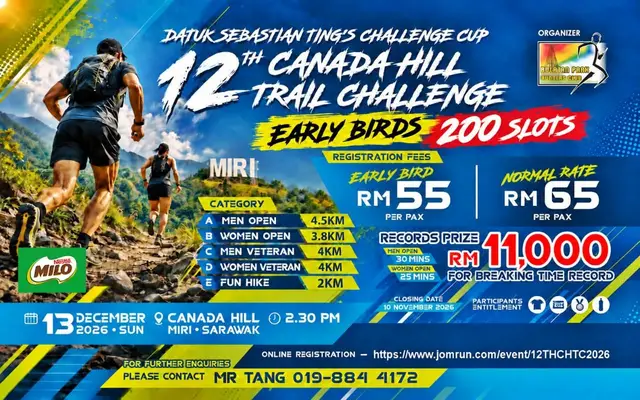 12th CANADA HILL TRAIL CHALLENGE 2026 (Datuk Sebastian Ting's Challenge Cup) logo