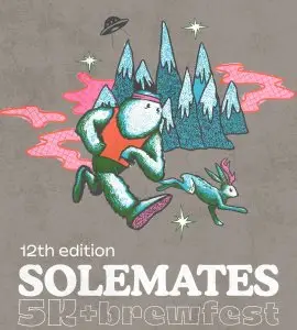 12th edition Sole Mates 5k & Brew Fest presented by Shoes & Brews and Left Hand Brewing logo