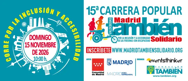 15ª CARRERA POPULAR MADRID TAMBIÉN SOLIDARIO logo