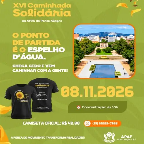 16ª CAMINHADA SOLIDÁRIA DA APAE PORTO ALEGRE logo