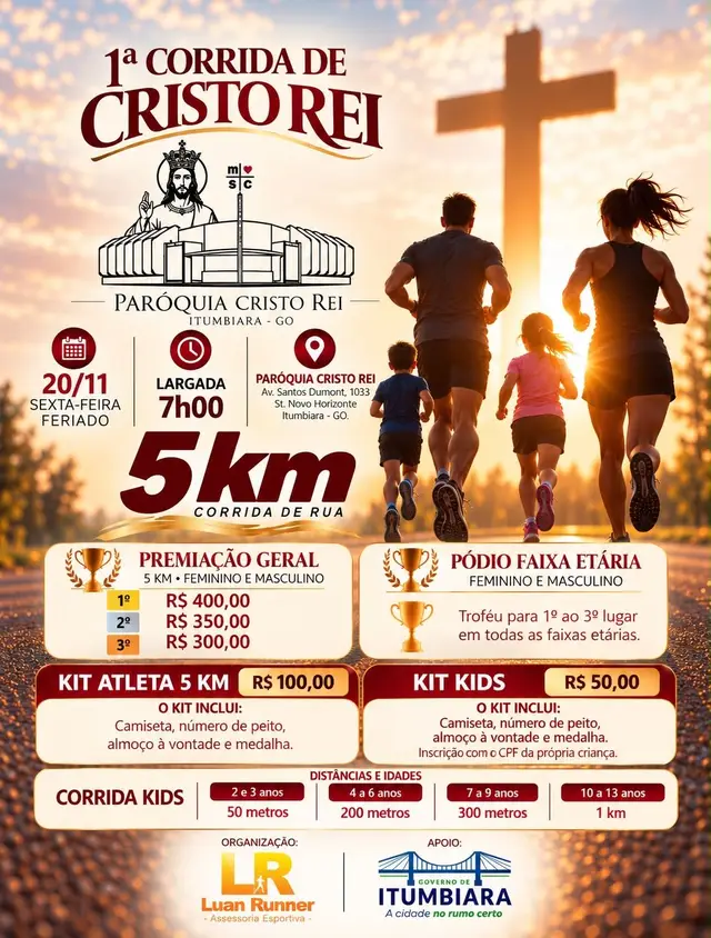 1ª CORRIDA DE CRISTO REI - ITUMBIARA GOIÁS logo
