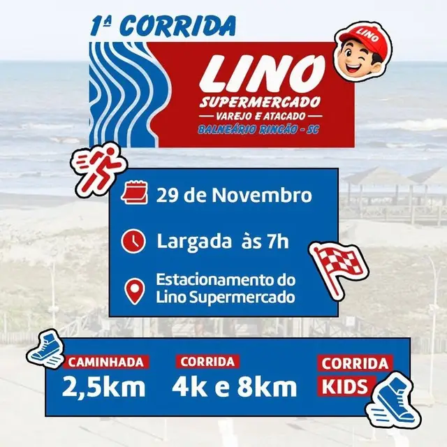 1ª CORRIDA LINO SUPERMERCADO logo