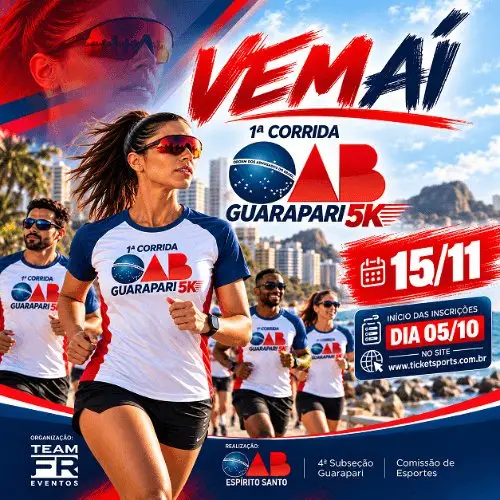 1ª corrida oab guarapari 5k logo