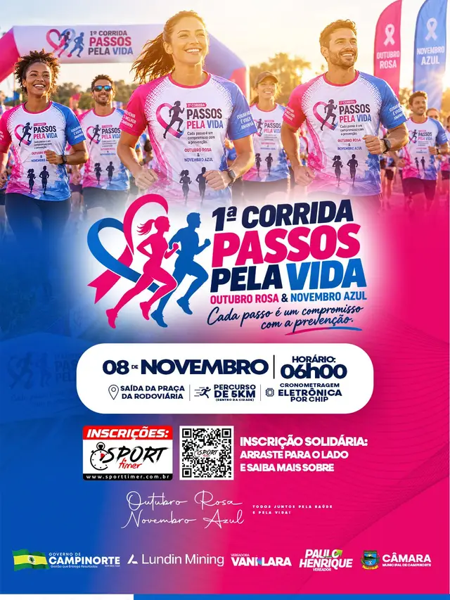 1ª CORRIDA PASSOS PELA VIDA - Campinorte Goiás logo
