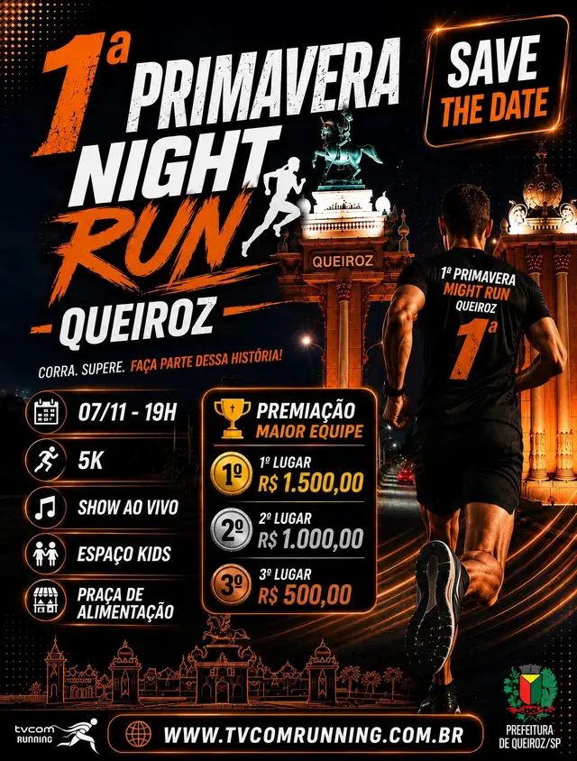 1ª PRIMAVERA NIGHT RUN QUEIROZ SP logo