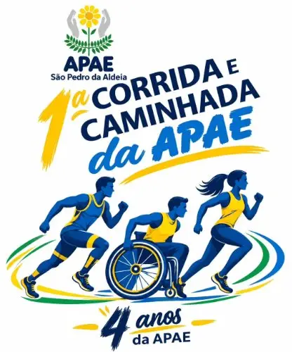 1º CORRIDA E CAMINHADA DA APAE SÃO PEDRO DA ALDEIA logo
