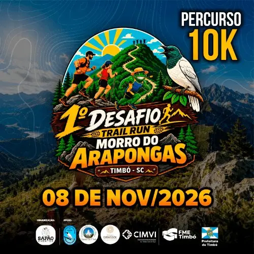 1º DESAFIO TRAIL RUN - MORRO ARAPONGAS TIMBÓ - SC logo