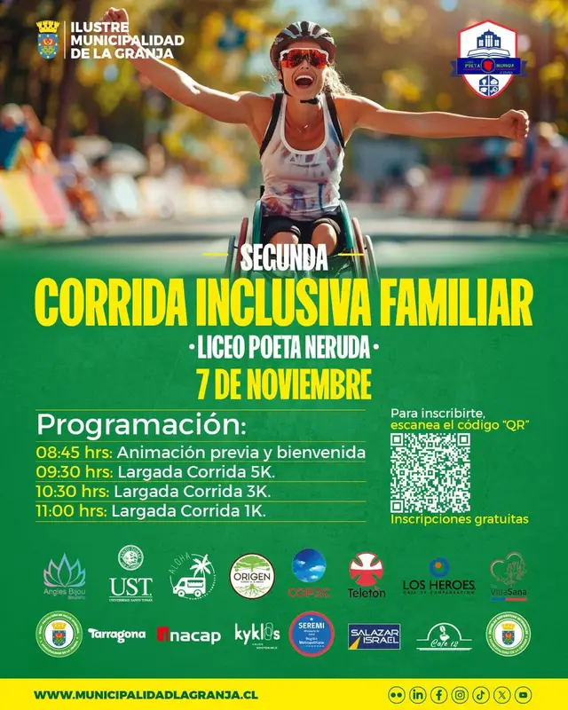 2° Corrida Inclusiva, Familiar Liceo Poeta Neruda logo