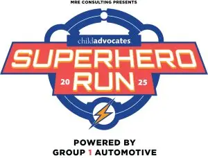 2026 Child Advocates 5k and 1k Superhero Run logo