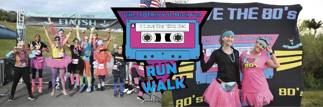 2026 I Love the 80s 5K Miami logo
