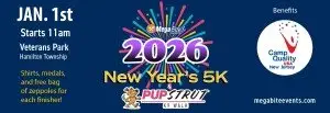 2027 Donut Time Cafe New Years 3/6 Miler & Pup Strut logo