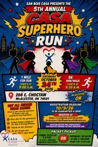 CASA Superhero 5K & 1 Mile Fun Run McAlester logo