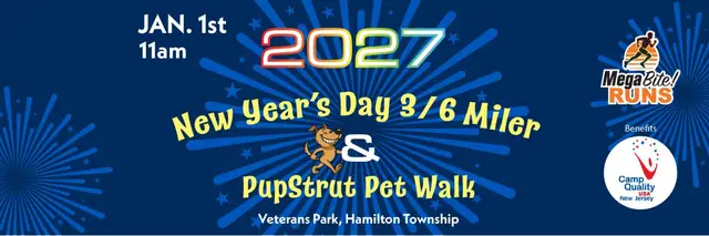 2027 Donut Time Cafe New Years 3/6 Miler & Pup Strut logo