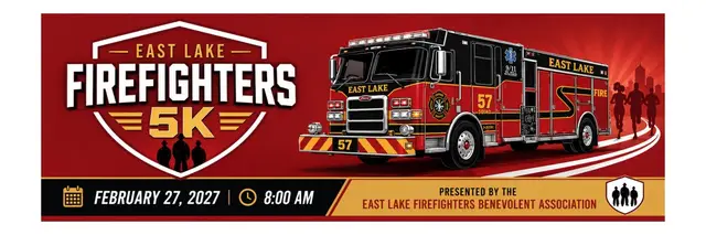 2027 East Lake Firefighters 5K logo