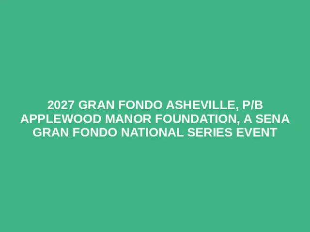 2027 Gran Fondo Asheville, p/b Applewood Manor Foundation, a SENA Gran Fondo National Series event logo