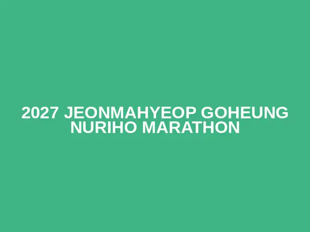 2027 Jeonmahyeop Goheung Nuriho Marathon logo