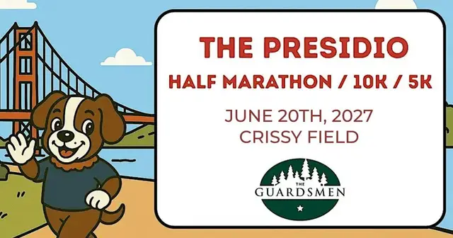 2027 Presidio Half Marathon · 10K · 5K logo