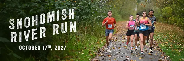 2027 The Snohomish River Run Marathon, Half Marathon, 10K and 5K logo