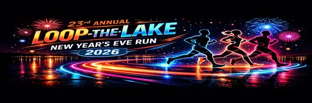 23rd Annual New Year's Eve Loop-the-Lake Run logo