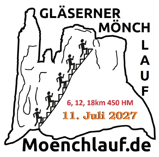 28. Gläserner Mönch Lauf 2027 - 222 Stufen Wille logo