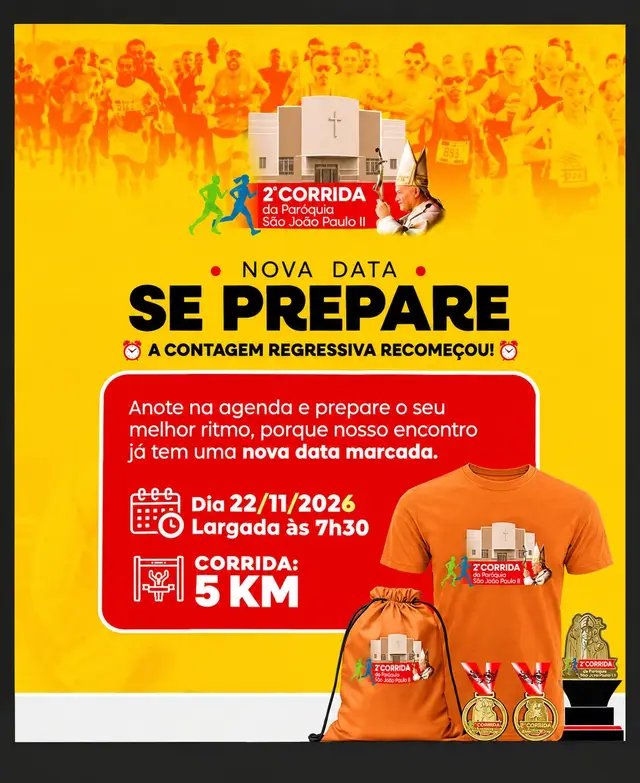 2ª Corrida da Paróquia São João Paulo II logo