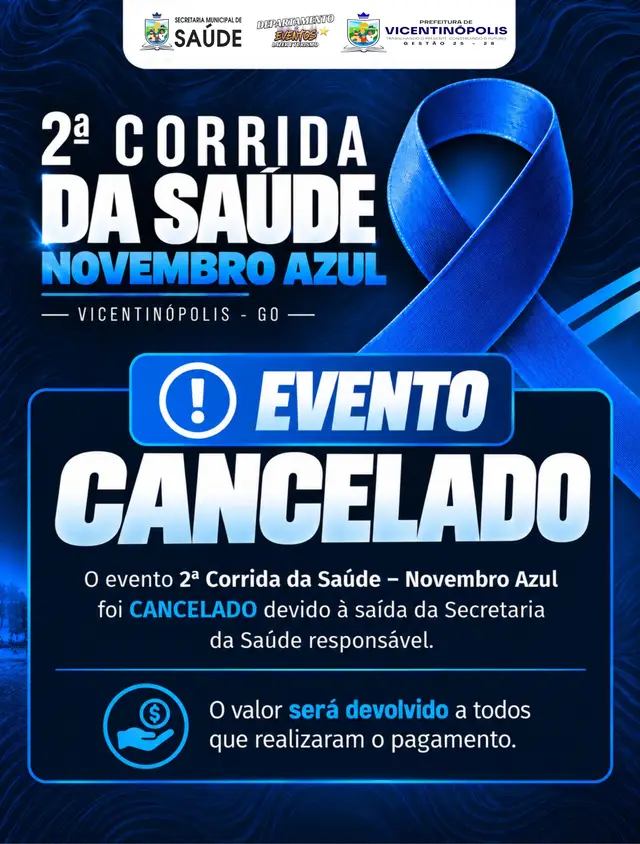 2ª CORRIDA DA SAÚDE - VICENTINÓPOLIS logo