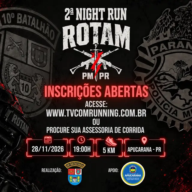 2ª NIGHT RUN 10º BPM APUCARANA PR logo