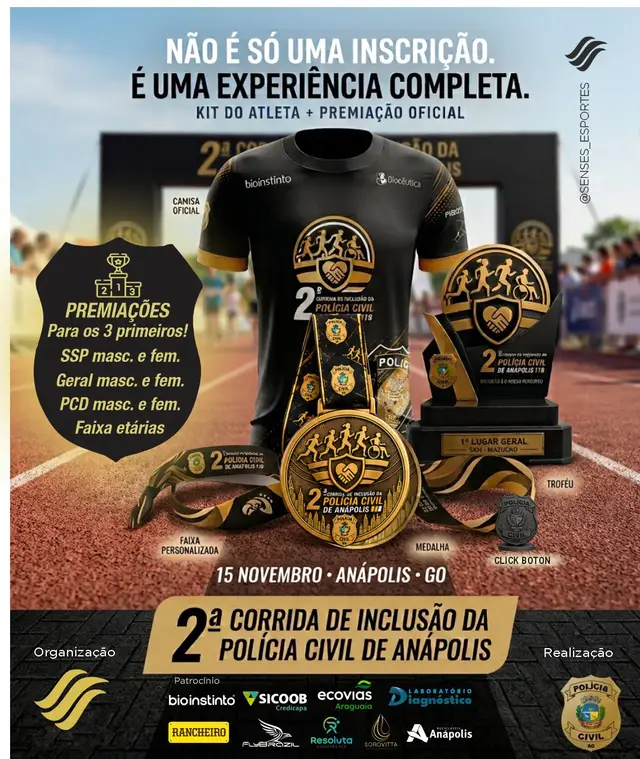 2º CORRIDA DE INCLUSÃO DA POLÍCIA CIVIL DE ANÁPOLIS logo