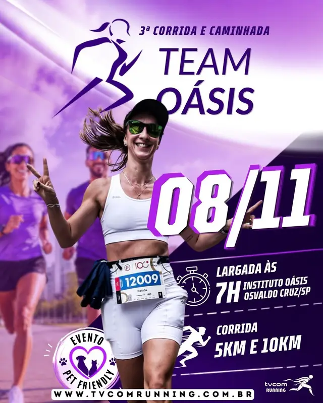 3ª CORRIDA E CAMINHADA TEAM OÁSIS OSVALDO CRUZ SP logo