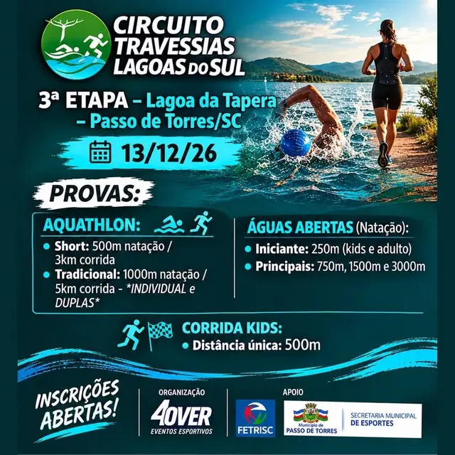 3ª Etapa Circuito Travessias Lagoas do Sul 2026 logo