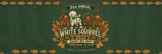 3rd Annual White Squirrel Trot  5k Run/Walk or 1 Mile Walk- Oberlin, OH logo