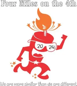 4 Miles on the 4th logo