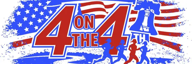 4 on the 4th Road Race logo