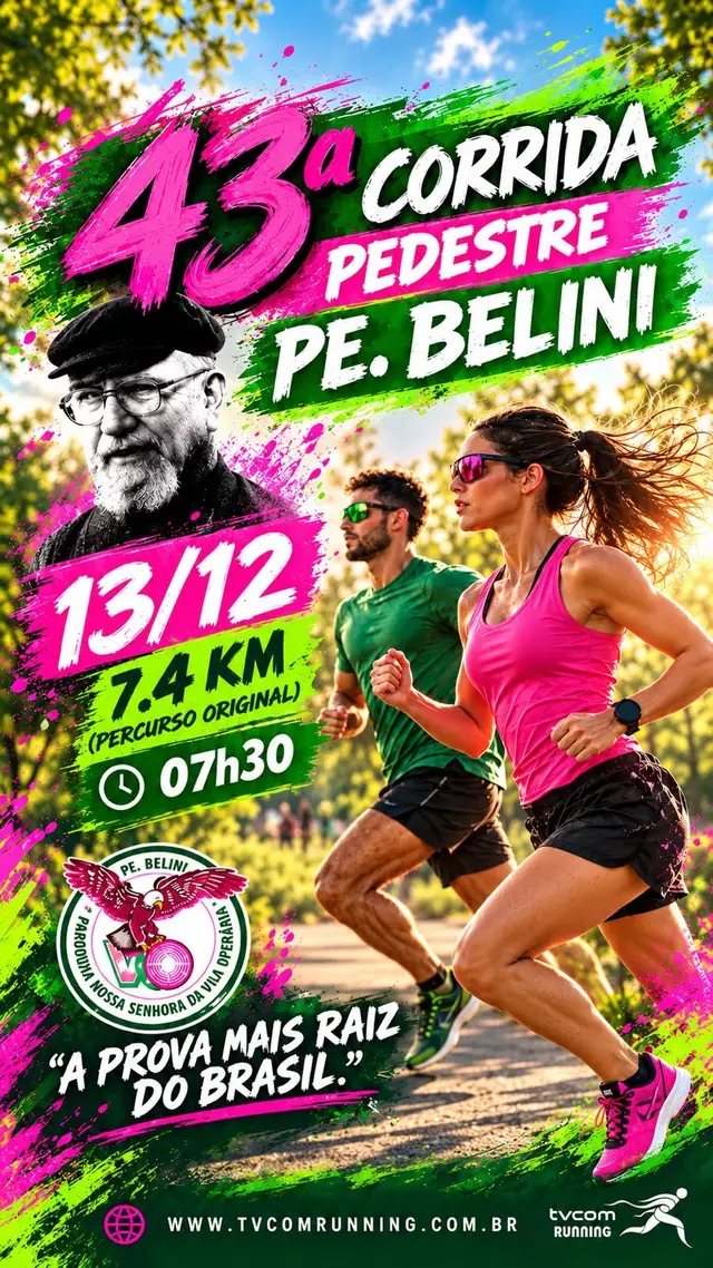 43ª CORRIDA PEDESTRE PADRE BELINE ASSIS SP logo
