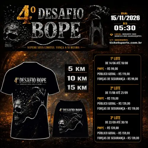 4ª Corrida DESAFIO BOPE logo