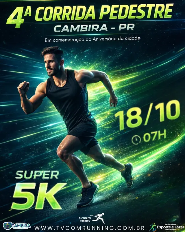 4ª CORRIDA PEDESTRE DE CAMBIRA PR ANIVERSÁRIO logo