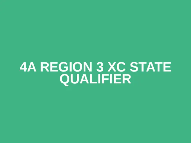 4A Region 3 XC STATE Qualifier logo