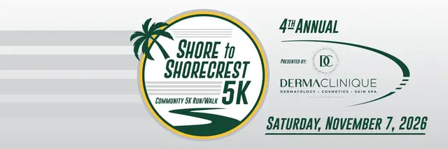 4th Annual Shore to Shorecrest 5K presented by Dermaclinique: Dr. Priya Nayyar, M.D. logo