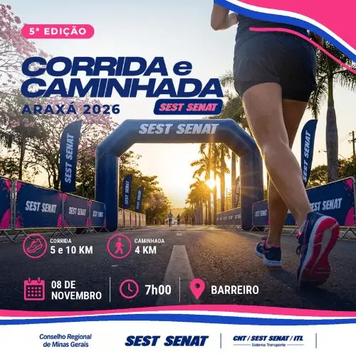 5ª CORRIDA E CAMINHADA SEST SENAT ARAXÁ MG logo
