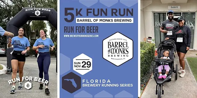 5k Beer Run x Barrel of Monks | 2026 Florida Brewery Running Series logo