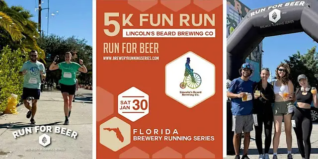 5k Beer Run x Lincoln's Beard Brewing | 2027 Florida Brewery Running Series logo