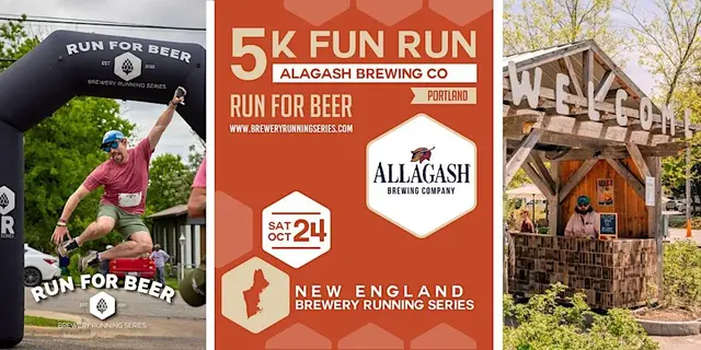 5k Fun Run at Allagash Brewing  | 2026 New England Brewery Running Series logo
