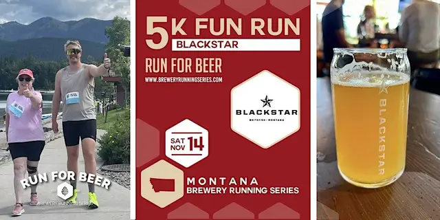 5k Fun Run x Blackstar Brew Pub| 2026 Montana Brewery Running Series logo