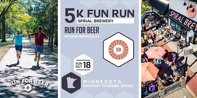 5k Fun Run x Spiral Brewery | 2026 MN Brewery Running Series logo