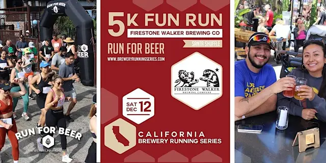 5k Santa Shuffle x Firestone Walker | 2026 CA Brewery Running Series logo