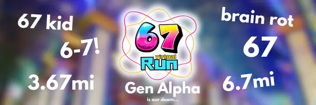 6 7 Virtual Run logo