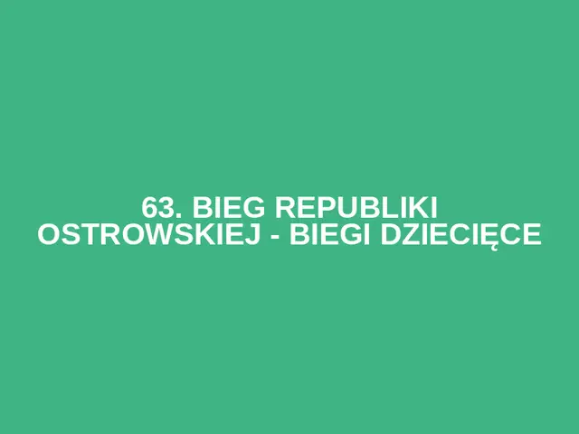 63. Bieg Republiki Ostrowskiej - Biegi dziecięce logo