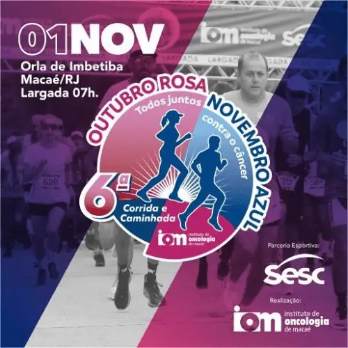 6ª CORRIDA E CAMINHADA OUTUBRO ROSA NOVEMBRO AZUL logo